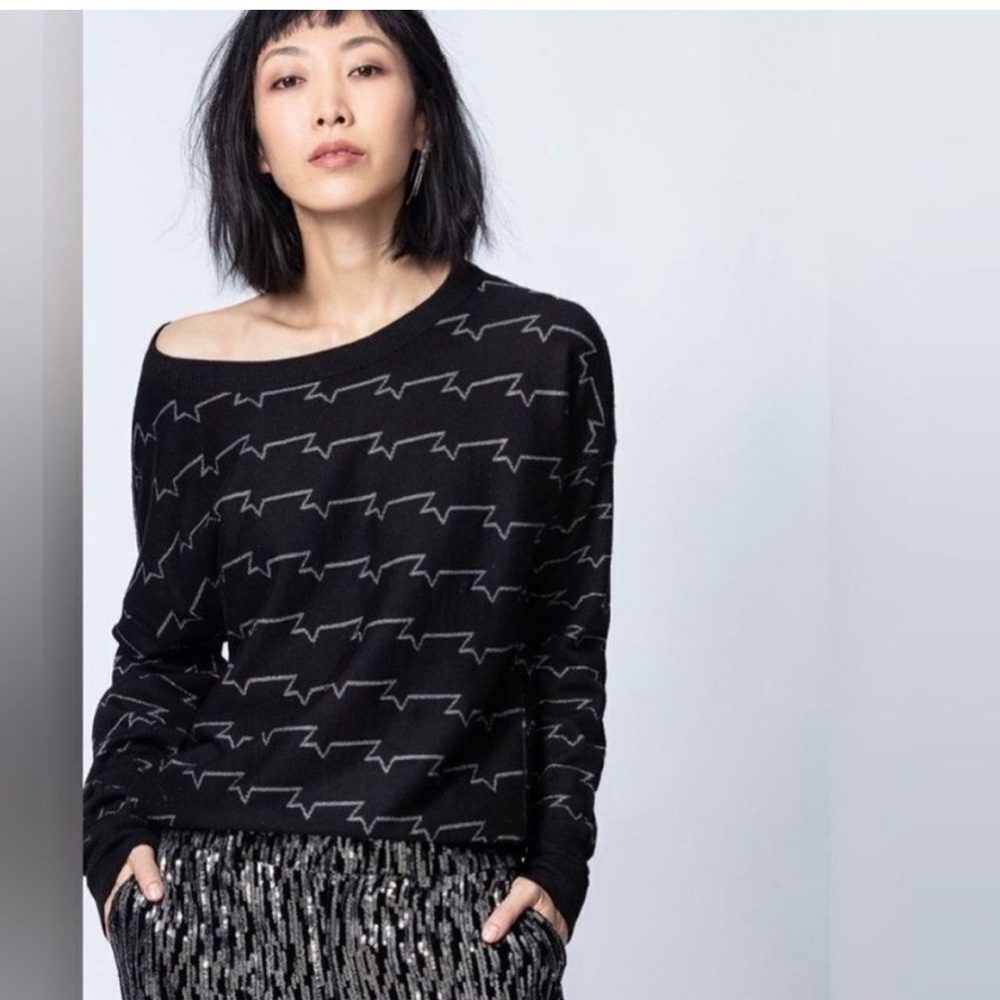Zadig and Voltaire anouk metallic sweater